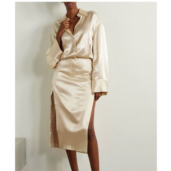 The Attico Sexy Sophistication Midi Dress with Slit - Picture 4 of 4